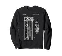 Brevet d'ascenseur Vintage Engineering Blueprint Mechanic Humour Sweatshirt