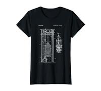 Brevet d'ascenseur Vintage Engineering Blueprint Mechanic Humour T-Shirt Graphique avec Valeur