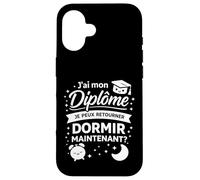 Brevet Humour Dodo Étudiant Bac Bachelier J’AI Mon Diplôme Coque pour iPhone 16