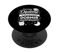 Brevet Humour Dodo Étudiant Bac Bachelier J’AI Mon Diplôme PopSockets PopGrip Adhésif