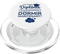 Brevet Humour Dodo Étudiant Bac Bachelier J’AI Mon Diplôme PopSockets PopGrip pour MagSafe