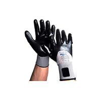 Brevet NoLost - KELI Protect 142042 Gants de Travail NITRILE pour travaux en milieuX humide et huileux, Taille 10, Gants de Protection enduit nitrile au 3/4 support nylon