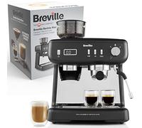 Breville Barista Max+ machine à expresso, latte et cappuccino | Mouture et dosage intelligent | Minuteur d'extraction précis | Mousseur de lait intégré | Pompe italienne 15 bars | Noir [VCF152X]