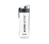 Breville Blend Active Bottle (600 ml) | Bouteille transparente pour smoothie | Anti-fuite | Couvercle gris [VBL247]