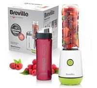 Breville Blend Active VBL246 Mélangeur personnel et machine à smoothies, 350 W, 2 bouteilles portables (600 ml) avec couvercles anti-fuites, blanc et vert