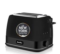 Breville Grille-Pain, 2 Tranches avec Grille à Viennoiseries, Collection New York, Noir avec Finition Argent