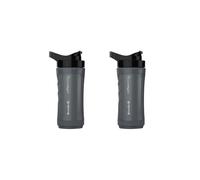 Breville Lot de 2 bouteilles thermiques en Tritan et acier inoxydable, double paroi isolée, anti-goutte, sans BPA, 500 ml, garde au chaud ou au froid, idéales pour la voiture et le voyage, noir