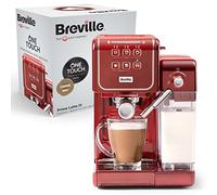 Breville Prima Latte III Machine À Café - Machine À Expresso, Cappuccino Et Latte - Pompe Italienne De 19 Bars - Mousseur De Lait Automatique - Compatible Dosettes ESE - Coloris Rouge