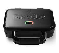 Breville Ultimate VST082 Machine à toastie à remplissage profond | Grille-pain à 2 tranches | Plaques antiadhésives amovibles | Acier inoxydable | Noir