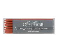 Brevillier Cretacolor artiste mine, mine de craie rouge, 5,6 mm, 6 pièces