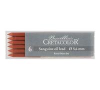 Brevillier Cretacolor artiste mine, mine de craie rouge, graisse, 6 pièces