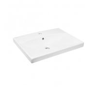 Brevis Lavabo suspendu avec trou pour robinetterie au milieu, 60x45x14cm (SATBRE6045S)