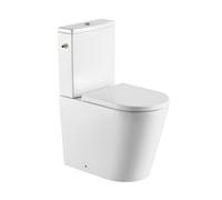 Brevis WC à poser complet sans bride en céramique avec abattant SoftClose, rinçage Vortex, blanc (SATBRE031RTORVP)