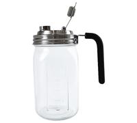 Brew cafetier, pichet en pot Mason de 32 oz, couvercle de poignée bec verse, pichet à air étanche à l'air et laque