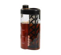 Brew Coffee Pitcher, pichet froid, filtre fin à 350 maille, bouteille à feuilleton portable avec échelle, idéal pour le brassage à thé de cuisine, le camping, les boissons aromatisées, les pique-nique