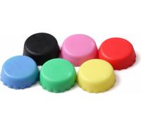 Brew Stopper Bouchon de bouteille en silicone 6 pcs Économiser l'excès de bière Vin Champagne Boisson Assorti Couleur de bonbon aléatoire - 12 pcs
