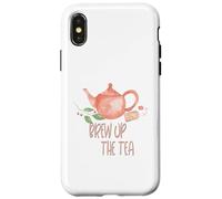 Brew Up The Tea Design Jolie théière pour buveurs de thé Coque pour iPhone X/XS