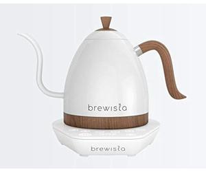 Brewista Artisan Pearl White - White Base | Bouilloire électrique | Bec col de cygne | Régulation température | Slow Coffee Barista | 1,0 L