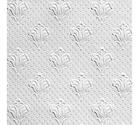Brewster RD0669 Anaglypta Papier peint Fleur de Lis Toss à peindre, 53,3 x 1096 cm, blanc