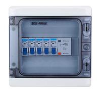 Brexer de circuit imperméable 4way Protection de fuite 63A 30MA RCD + 4MCB 6A + 2 X16A + 32A Fenêtre visuelle imperméable Terminal Copper PC Matériau IP65 extérieur
