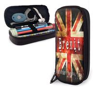 Brexit, Trousse À Crayons Multifonction, Trousse À Crayons En Cuir, Pochette À Stylos, Sac De Papeterie, Kit De Rangement Portable De Bureau, Support De Boîte À Cosmétiques