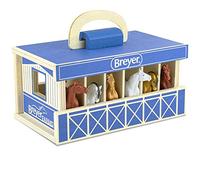 Breyer Farm Wood Carry Stable with Horses