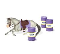 Breyer Horses Freedom Series | Ensemble de Course de Baril | Figurine de Cheval | 22,9 cm L x 17,8 cm H | Modèle #B-FS-10254