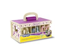 Breyer Kit de Jeu Stable avec 6 Licornes - Kit de Jeu 6 pièces - 6 camarades d'écurie - Licornes incluses - 15,2 x 22,5 cm (H x l x P) - Échelle 1:32 - Modèle #59218 - Multicolore (Bois)