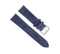 Breyhda Bracelet de montre en cuir suédé - Bracelet de rechange de 18 à 24 mm avec boucle en acier inoxydable,Bleu foncé,20mm