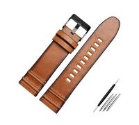 Breyhda Bracelet de montre large en cuir - Bracelet de rechange pour homme de 22 à 32 mm au design classique,30mm