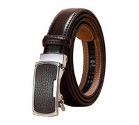 Breyhda Ceinture en cuir pour femme de 2,4 cm de large, ceintures décontractées en jean, ceintures réglables pour femmes, ceinture de pantalon à boucle automatique,Café,120cm