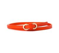Breyhda Ceinture fine multicolore pour femme Ceintures décoratives décontractées de 1 cm de largeur Ceintures décoratives pour robe Accessoires vestimentaires,Orange,1cm x110cm