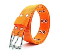Breyhda Ceintures en nylon à double trou de 3,2 cm de large, respirantes, pour sports de plein air, jeans, accessoires de vêtements pour hommes et femmes,Orange,140cm