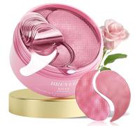 BREYLEE Lot de 60 patchs pour les yeux en forme de rose pour les yeux gonflés, hydrate, améliore et raffermit le contour des yeux, convient pour les femmes et les hommes.