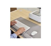 Fellowes Repose-poignet Breyta - Coussin antibactérien en silicone doux 18 x 6 cm Gris