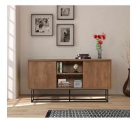 Buffet 2 portes 6 espaces de rangement 140 cm BREZNO