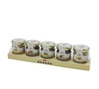 Brezzo Trousse en bois 5 crèmes tartinables de 38 g.