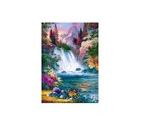 BRFDC Point De Croix Croix Kits de Broderie Point Photos Croix Arts Point Artisanat Toile for la Maison décorations (Chute d'eau), sans Cadre (Size : 120x160cm)