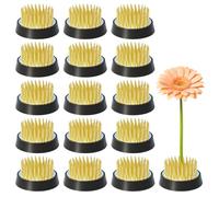 BRGD 16 Pièces Ikebana Fleurs Grenouille, 3.4cm Support de Tige Fleurs avec Joint en Caoutchouc pour Salons de Thé, Fleuristes, à Maison, au Bureau