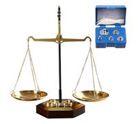 BRGD Bijoux Vintage Balance, Mini Doré Balance de Justice avec 100g Poids pour Chambre, Salle de Bain, Bureau ou Cuisine