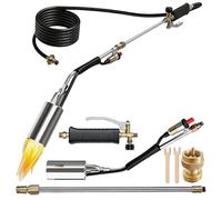 BRGD Kit de Brûleur de Mauvaises Herbes, Torche Propane Portable Comprend Tuyau de 3m, Réducteur de Pression et Adaptateur pour Bouteille de Gaz pour Jardin, Allées, Déneigement, Dégivrage