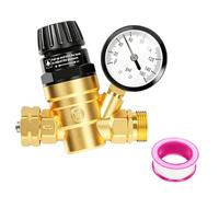 BRGD Reducteur de Pression eau DN20 3/4 Pouce, Vanne de Réduction de Pression D'eau avec Manomètre 0-160 PSI et Filtre pour Habitations, Bâtiments et Usines
