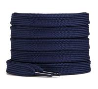 BRGUR Lacets de 8 mm de Large pour Chaussures de Course athlétiques, Plats, Bleu Marine, 120
