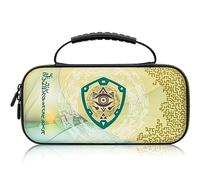 BRHE Etui pour Nintendo Switch/OLED, Compatible avec Les Consoles et Accessoires Switch, Pochette de Protection Portable Rigide pour Switch avec 10 Emplacements pour Cartes de Jeu (Zelda-Jaune)