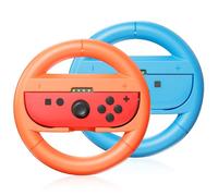 BRHE Volant pour Nintendo Switch 2 2025, volant de course pour Mario Kart World/8 Deluxe, accessoires de jeu de course Switch 2 pour Switch 2 JoyCon (bleu et orange)