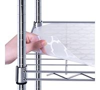 BRIAN & DANY Lot de 5 revêtements d'étagère en fil de fer résistants pour étagère en fil métallique - 45,7 x 91,4 cm - Gris quatre-feuille