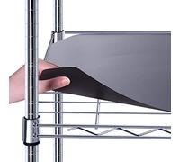 BRIAN & DANY Lot de 5 revêtements d'étagère en fil métallique 45,7 x 61 cm, tapis de protection imperméables et résistants pour étagères métalliques, noir
