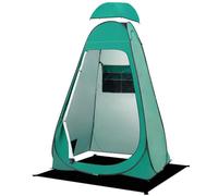 BRIAN & DANY Tente de Douche Pop Up Portable avec Abri Pluie et Fenêtres, Tente de Camping Toilette pour Randonnée, Plage, UPF 50+ et Imperméable, 120 x 120 x 190 cm, Vert