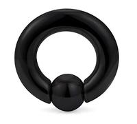 Briana Williams PA Anneau Bague Captive Bead Anneaux Printemps Action CBR Monster Screwball Anneaux 316L Acier Chirurgical Bijoux de Corps Percés Vendu Individuellement Noir