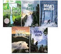 Brian's Saga Hatchet Series 5 Books Set By Gary Paulsen - Hatchet, The River, Brian's Winter, Brian's Return, Brian's Hunt